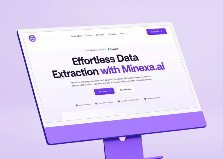 Minexa.ai design mockup