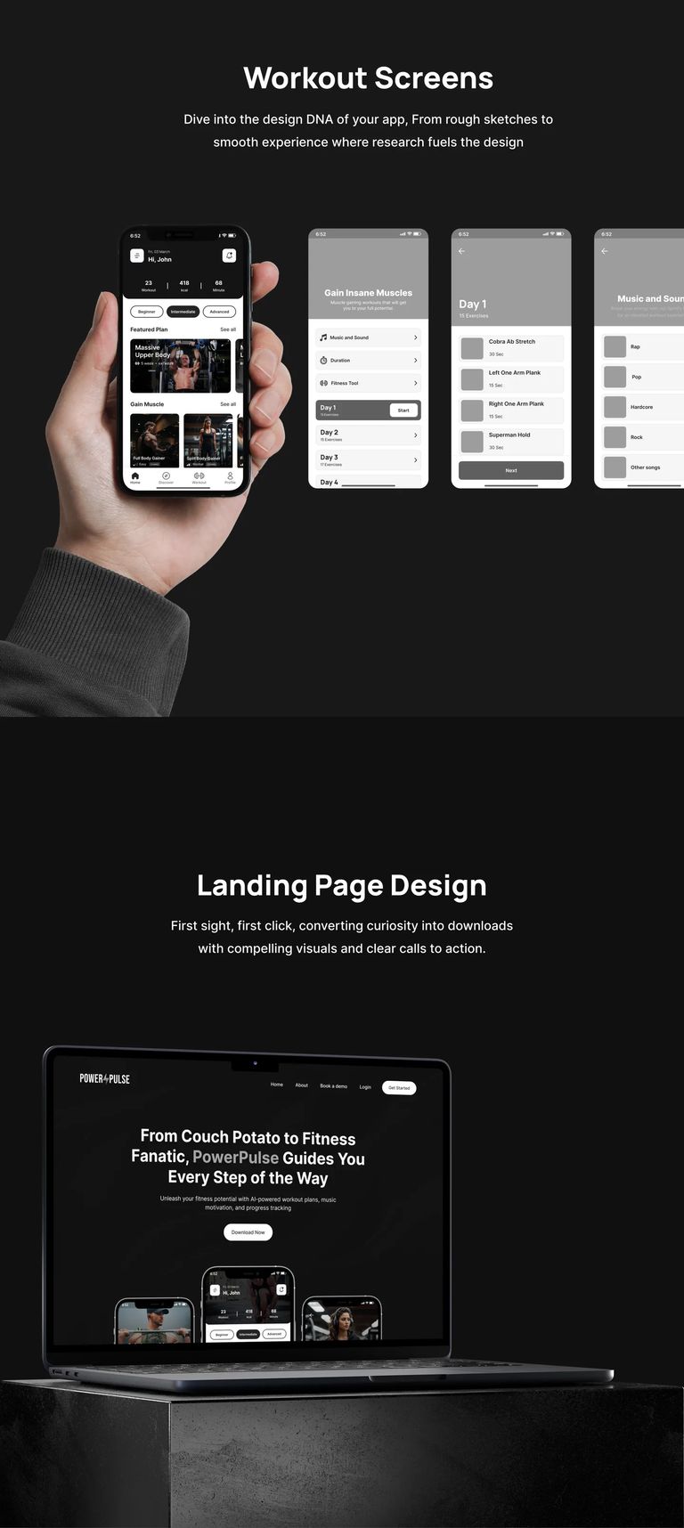 PowerPulse design mockup