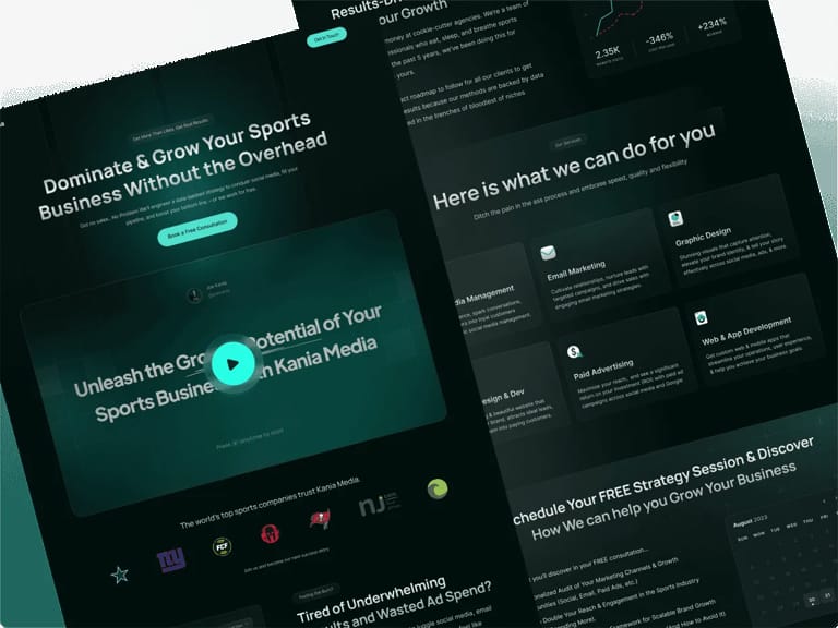 Kania Media design mockup
