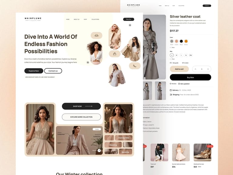 MainPlume design mockup